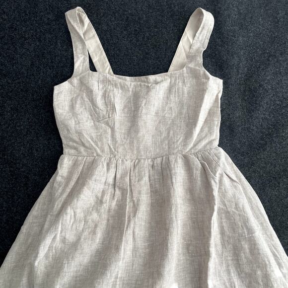 NWT Quince Beige Linen Fit&Flare Sundress Size S - Picture 7 of 16
